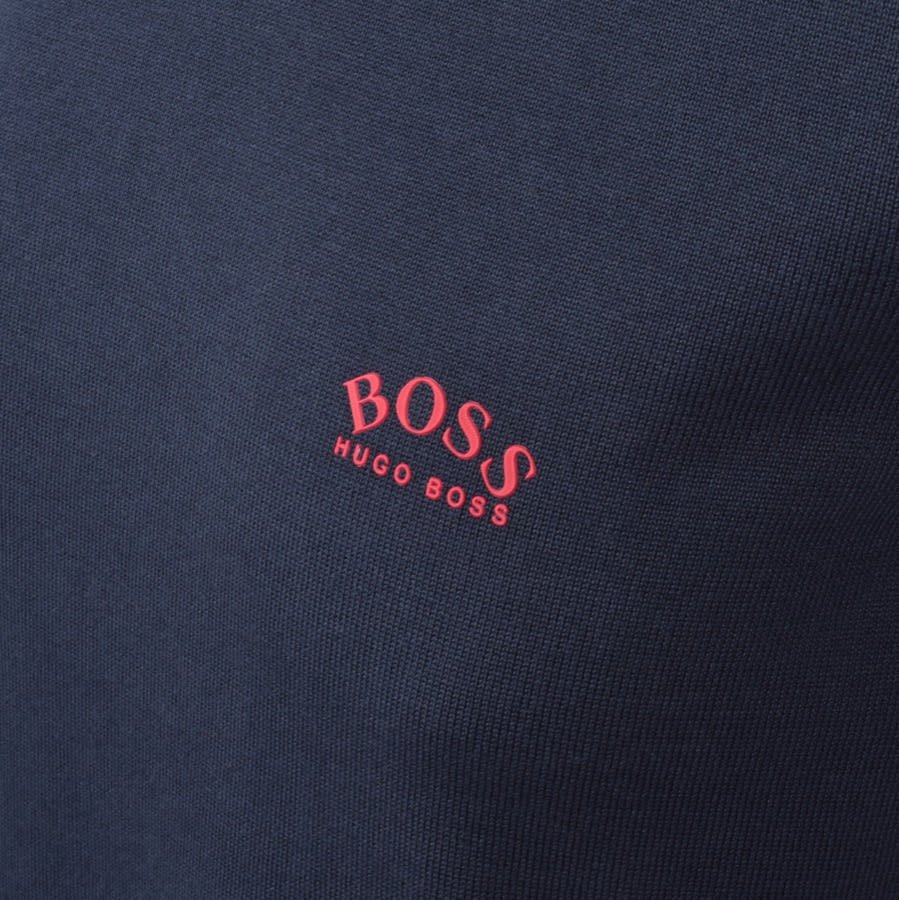 Alternative Image for ProductBOSS Riston Crew Neck Knitted Jumper Navy3